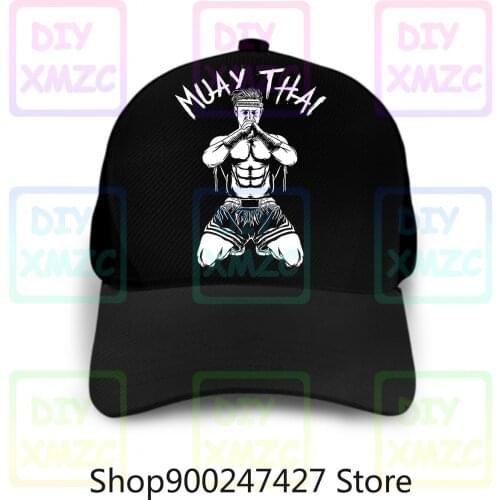 Muay Thai Mens Baseball Cap Hats Screen Printedkick Boxing Training Top