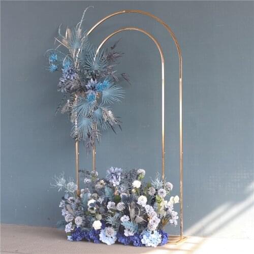 【NEW】 Shiny Gold Wedding Arch Backdrop Flower Stand Steel Stage Screen Ceremony Party Home Decoration Gold plated Metal Props