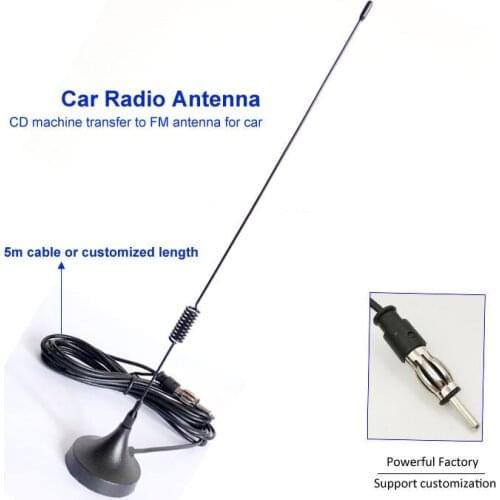 OEM magnet base car radio antenna CD player to car AMFM 4G antenna 5M cable 1pcs