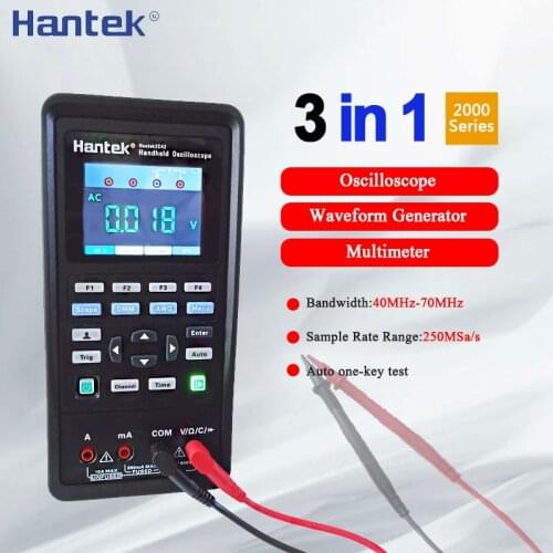 Hantek 2C42 2D42 Oscilloscope Digital Multimeter Tester Osciloscope Waveform Generator 3in1 Portable USB 2Channel 40mhz 70mhz