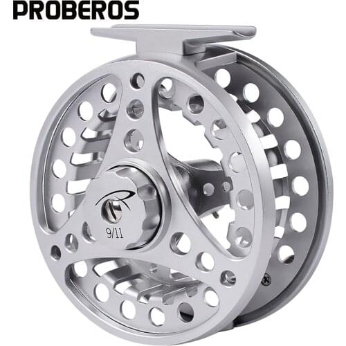 PROBEROS Fly Fishing Wheel 3/4-5/6-7/8 WT Fly Fishing Reel Aluminum Fly Reel CNC Machine Cut Large Arbor Die Casting