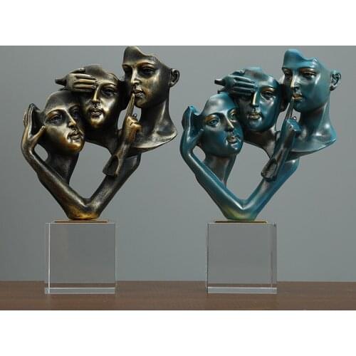 SIMPLE MODERN ABSTRACT CHARACTER STATUE ARTWORK HOME LIVINGROOM TV CABINET FIGURINES CRAFTS OFFICE DESKTOP SCULPTURE DECORATION