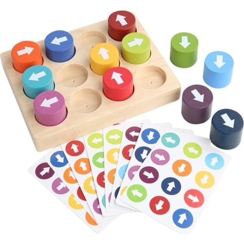 Educational Material Wooden Arrow Matching Game Direction Recognition Toys