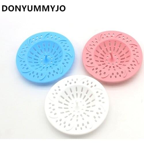 DONYUMMYJO Silicone Hair Catcher Stopper Shower Drain Filter Rubbish Strainer DIY Bathroom Accessories