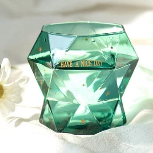 Glass Water Cup Diamond Heat-Resistant Microwave Oven Korean Version INS Wind Shui Cup Milk Coffee High Temperature Resistance