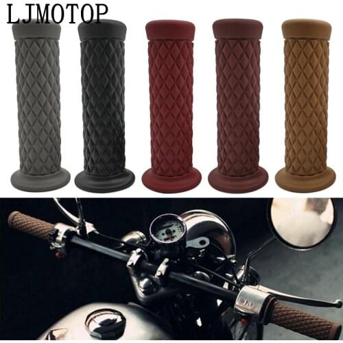 Universal 7/8" 22mm Motorcycle Grips Retro Handle Rubber Handlebar Grip For Ducati HYPERMOTARD 796 MONSTER S2R 800 821 MONSTER