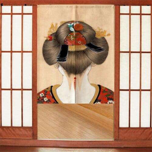 Japanese Door Curtain Living Room Partition Curtain Kitchen Bathroom Half Curtain Feng Shui Curtain Noren