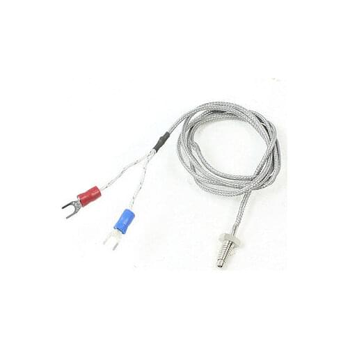K Type 800 Celsius Degree Thermocouple Measurement Probe 3.2Ft 1 Meter Long