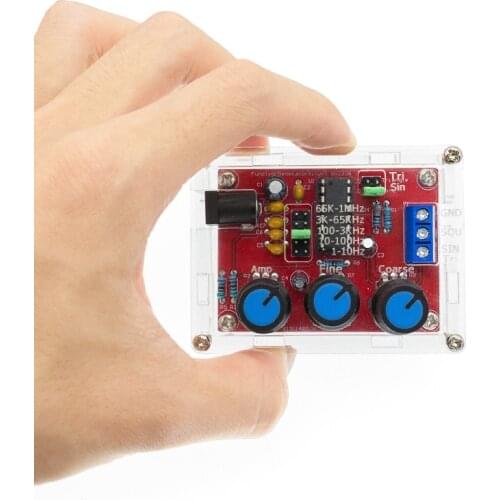 1Hz -1MHz XR2206 Function Signal Generator DIY Kit Sine/Triangle/Square Output Signal Generator Adjustable Frequency Amplitude