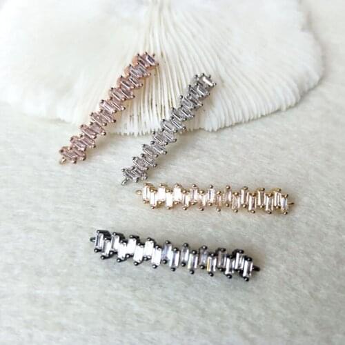 10 pieces CZ zircon Micro Pave Connector Double Bails Beads Charm DIY Bracelet necklace Jewelry Finding CT297