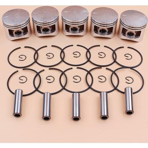 5Set/lot 45mm Piston Rings Kit 4500 5800 5200 Chinese Chainsaws 45cc 52cc 58cc Engine Motor Gas Chinese Chainsaw Spares
