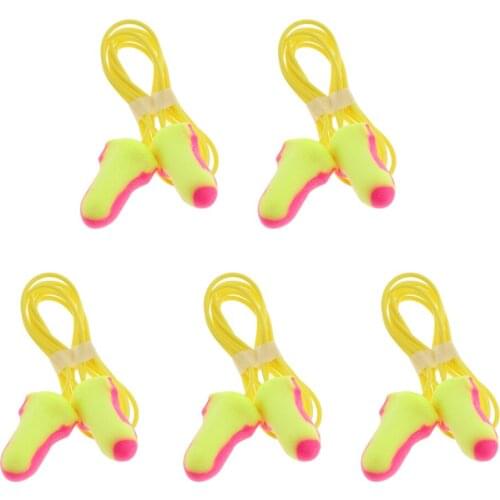 5 Pairs of Hygienic Foam Earplugs. Noise-reducing Hearing Protection for Construction Noise
