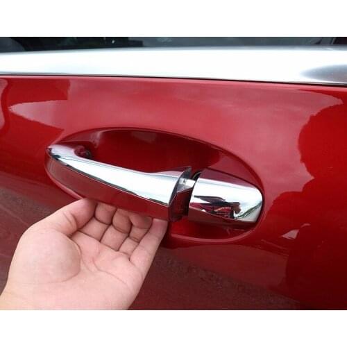 5pcs Fit For Mercedes Benz W205 C-Class C200L C180L GLC260 2015 2016 Car Accessories Exterior Door Pull Handle Trim ABS Chrome