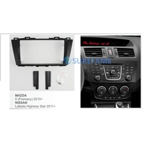 9 inch Car Fascia Radio Panel for Mazda 5 , Premacy 2010-2015 Dash Kit Install Facia Bezel Adapter Trim Plate 9inch Console