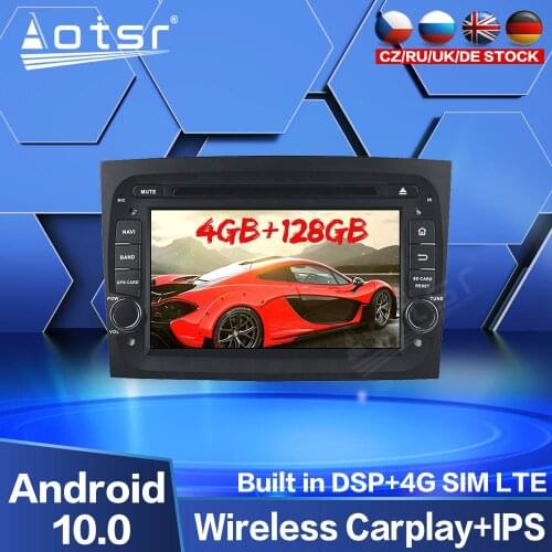 128GB Carplay Android Radio DVD Player for Fiat Doblo 2016 2017 2018 Car Multimedia Screen GPS Navigation Screen Auto Unit