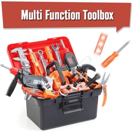 Kids Simulation Repair Tools Toys For Children Toolbox Kit Drill Pretend Play Learning Engineering Educational Teaching Toy