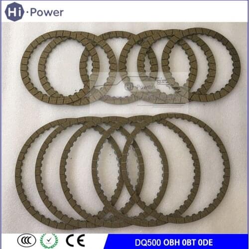 DQ500 DSG 7-speed OBH 0BT 0DE Transmission Clutch Friction plate kit DQ500 For AUDI VW SCIROCCO TIGUAN TRANSPORTER