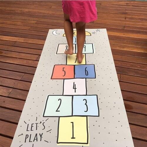 Ducational sport crawling mat blanket kids play mats baby hopscotch mat wallpaper infant play Carpet kids game rug