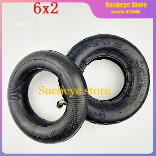 6 inch 6X2 Tireand Inner Tube Set Fit for Electric Scooter Wheel Chair Truck F0 Pneumatic Wheel Trolley Cart Air Wheel Bike