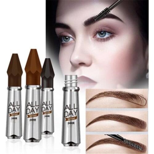 Eyebrow Cream Enhancers Long-lasting Waterproof Air-cushion Dye Eye Brows Gel Brown Tinted Liquid Eyebrows Tint Makeup T0513