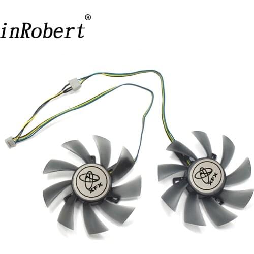 DIY 85MM Two Ball Bearing Cooler Fan For XFX RX 470D 4G 560 280X 3G 290X 8G 570 580 Graphics Card Cooling Fans