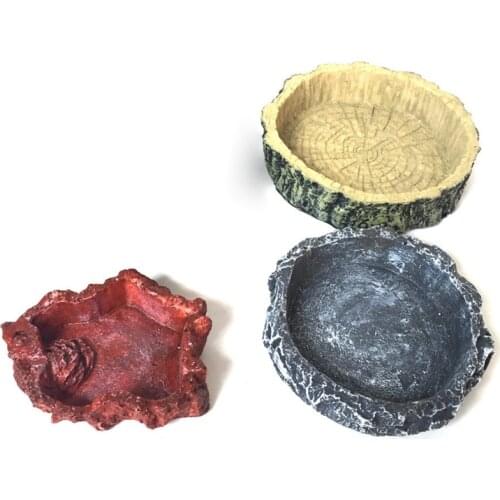 Pet Feeder Bowl Basin Resin Non-toxic Food Water Pot Reptile Turtle Tortoise Scorpion Lizard Crabs Pets Supplies