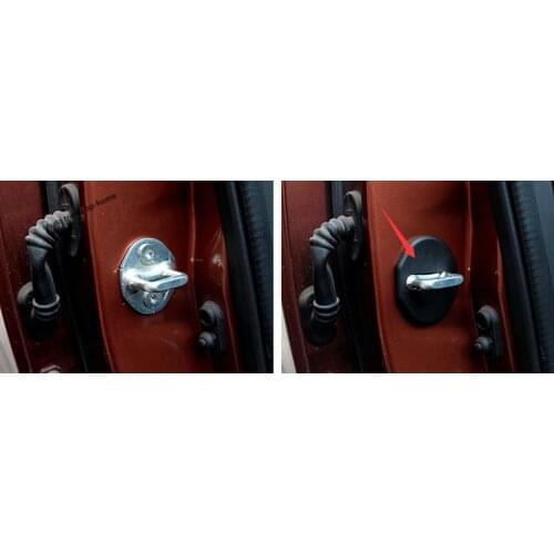 Door Lock Buckle Cover Pad Guard Protective Cover Trim Plastic Accessories For Mitsubishi Outlander / Pajero / ASX 2009 - 2020