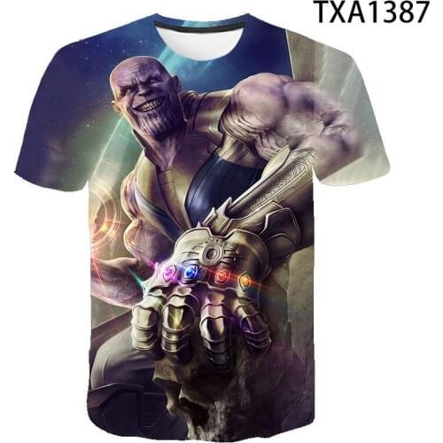 New Kids Anime Thanos 3D Printed T-Shirt Girls Boys Costume Children Summer Tops Mens Short Sleeve Tshirts Tee Casual Style