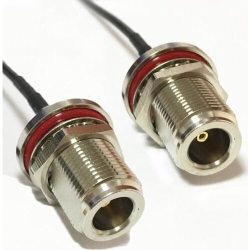 New N Female Jack nut Switch N Female bulkhead pigtail cable RG174 Wholesale 20CM 8" Adapter