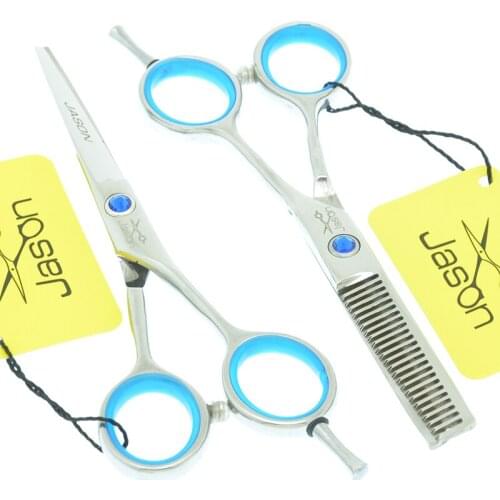 Jason 4/5/5.5 inch Barber Hair Cutting Scissors Professional Salon Hair Thinning Shears 440C Hairdressing Styling Tools A0052D
