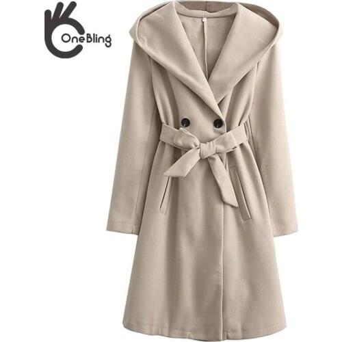 ONEBLING Women's Coats With A Belt