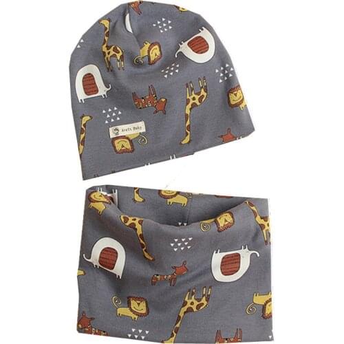 2020 Autumn Winter Children Hat Scarf Set Crochet Baby Hats Girls Boys Caps Kids Skullies Beanies Stars Cartoon Baby Boys Cap