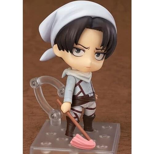 Attack on Titan Anime Figures Levi Cleaning Ver. 417 PVC Cute Action Figure Collectible Model Toy Kids Doll Brinquedos Gift