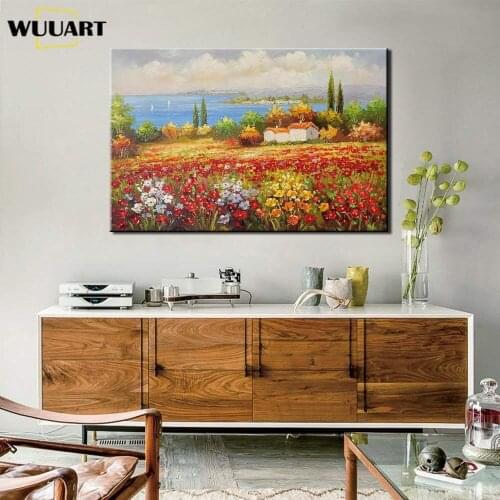 Landscape oil painting handmade thick texture painting on canvas wall art pictures home decor gift