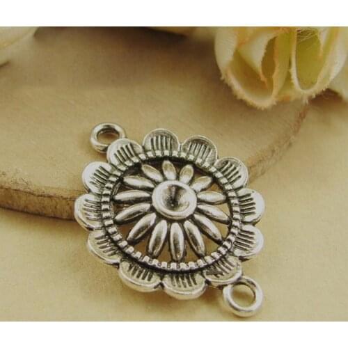 REGELIN 20pcs Hollow Sun flower Retro Charm Pendant for Diy Necklace Jewelry Making Handmade Craft jewelry accessories