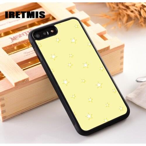Iretmis Rubber Silicone Phone Cover Case For iPhone 6 6S 7 8 PLUS X XS XR 11 12 Pro Max Yellow Stars