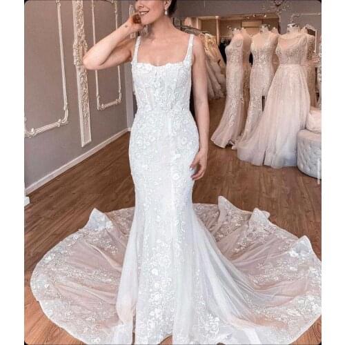Wedding Dress Elegant Bride Dress Luxury Lace Embroidery Wedding Gown Vestido De Noiva Mermaid