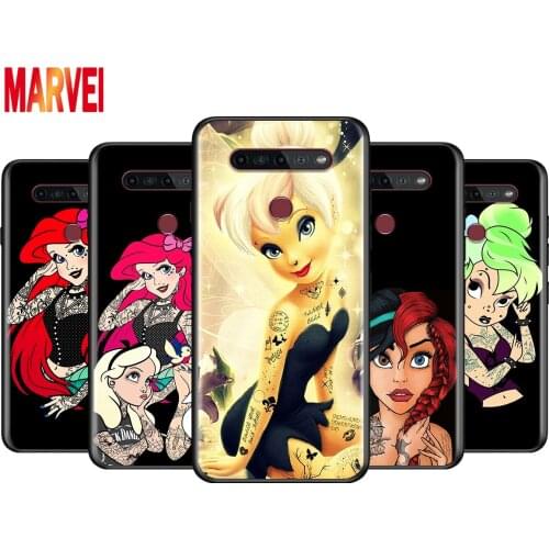 Disney Princess Tattoo For LG K92 K42 K22 K71 K61 K51S K41S K30 K20 2019 Q60 V60 V50 S V40 V30 G8S G8 X ThinQ Soft Phone Case
