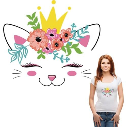 Little Princess Unicorn Iron On Girl Heat Transfer A-Level Washable Thermal Press Hoodies Tops Diy Vinyl Thermal Stickers