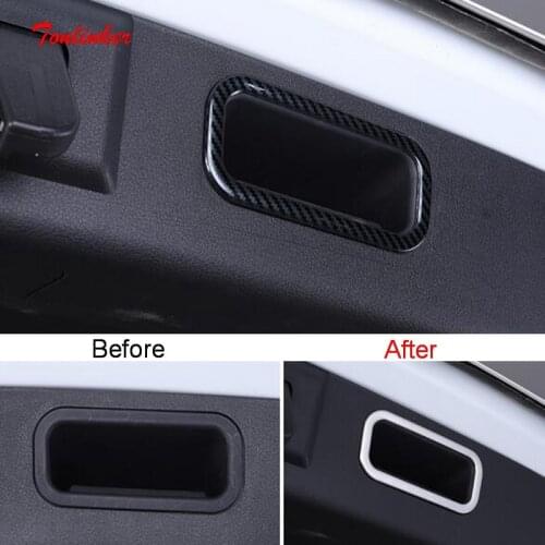 Tonlinker Interior Car Tailgate handle Cover Stickers For FAW BESTUNE T77 2020-21 Car Styling 1 PCS Metal Cover Stickers