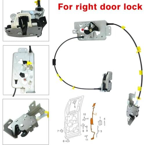 For Ford F150 Extended Cab 2004-2008 1set Car Rear Right Passenger Side Door Latch Assembly Cable Fit Repair Parts Accessories