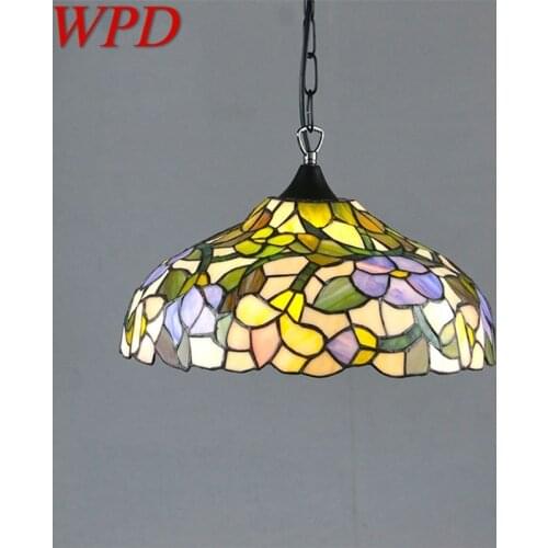 WPD Tiffany Pendant Light Contemporary LED Creative Colorful Lamp Fixtures For Home Dining Room