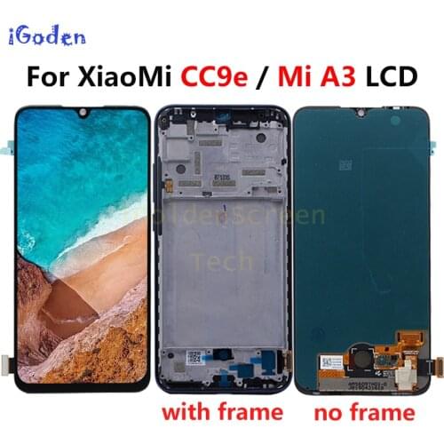 Original Super AMOLED for Xiaomi Mi A3 lcd Display Touch Screen Digitizer Assembly Replacement Parts 6.01" For Xiaomi mi a3 LCD