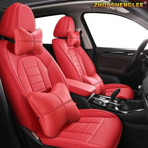 ZHOUSHENGLEE Custom Leather car seat cover For Fiat linea grande punto palio albea uno 500 freemont car accessories covers for