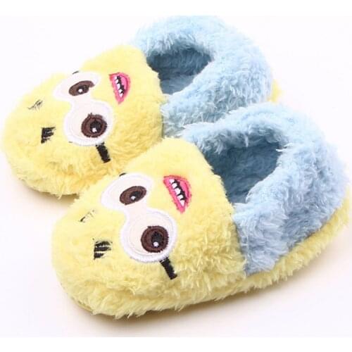 Winter boy girl yellow series first walk learn shoes toddler shoes plush newborn baby wild shoes wear for kids xz23
