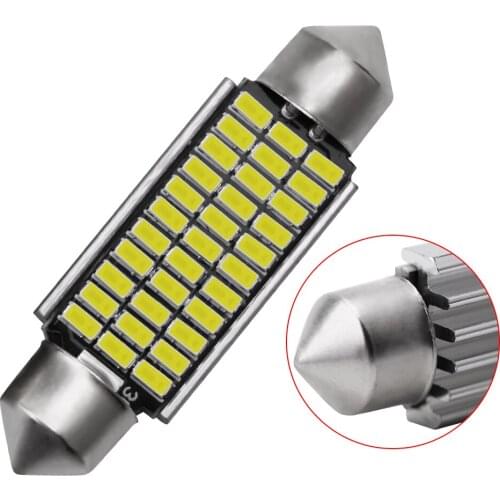 1pcs C5W LED Car Interior Light Canbus Festoon 31mm 36mm 39mm 41mm LED Bulbs 6000K White Dome Reading Light Auto Lamp 12V white