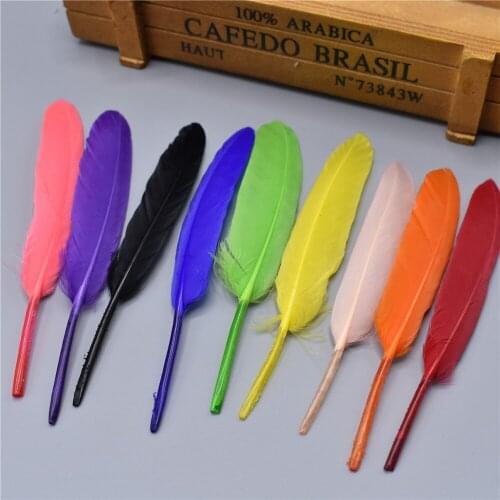 20Pcs/Lot Duck Feathers for Crafts 10-15CM/4-6" Diy Plume Colored Feathers for Decoration White Red Handicraft Accessories Decor
