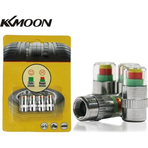 2.4PSI Auto Car Tire Pressure Monitor Valve Stem Caps Sensor Indicator Alert Diagnostic Tools Kits 4PCS