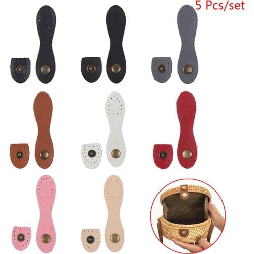 5Pcs/set Double-deck Leather Bag Buckle Handmade Wallet Buckle Card Pack Hasp Clasp Buckle for DIY Handbag Accessories