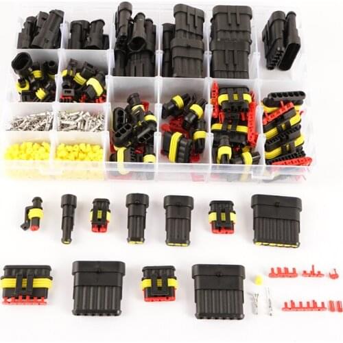 708pcs HID Waterproof Car Truck Automotive Electrical Wire Connector Terminals Plug 1/2/3/4 Pin 26 Sets Car Harness 300V 12A